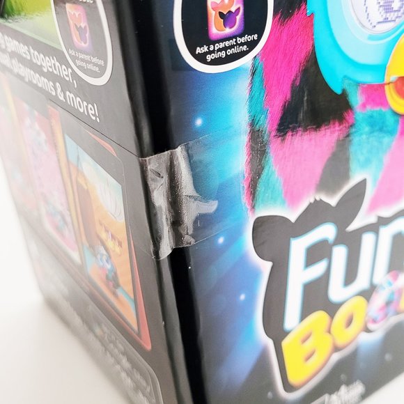 Hasbro Furby Boom 2013 Interactive Pink Blue Black Triangles - NIB - Picture 10 of 11
